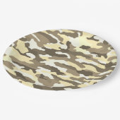 Desert Camouflage Pappteller (Schrägansicht)