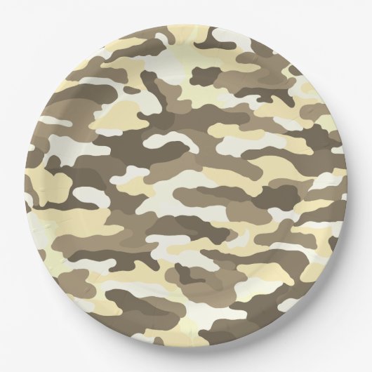 Desert Camouflage Pappteller (Vorderseite)