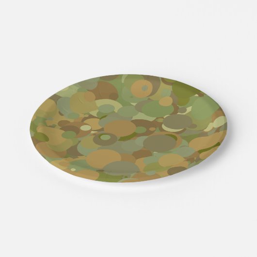 Desert Camouflage Pappteller (Schrägansicht)