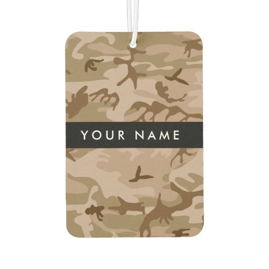 Desert Camouflage Pattern, Ihr Name, Personalisier Autolufterfrischer (Rückseite)