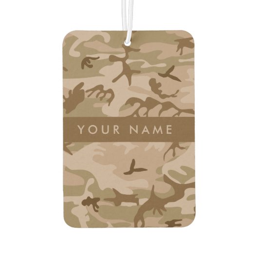 Desert Camouflage Pattern, Ihr Name, Personalisier Autolufterfrischer (Rückseite)