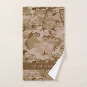 Desert Camouflage Pattern, Ihr Name, Personalisier Badhandtuch Set (Handtuch)
