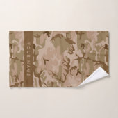 Desert Camouflage Pattern, Ihr Name, Personalisier Badhandtuch Set (Handtuch)