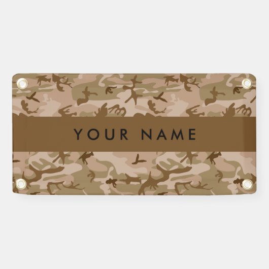 Desert Camouflage Pattern, Ihr Name, Personalisier Banner (Horizontal)