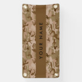 Desert Camouflage Pattern, Ihr Name, Personalisier Banner (Vertikal)