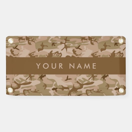 Desert Camouflage Pattern, Ihr Name, Personalisier Banner (Horizontal)