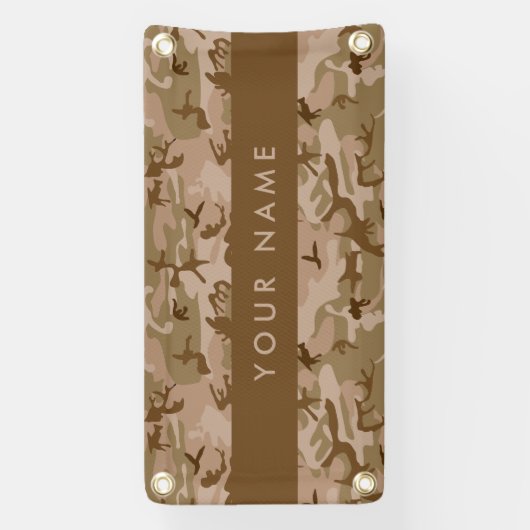 Desert Camouflage Pattern, Ihr Name, Personalisier Banner (Vertikal)