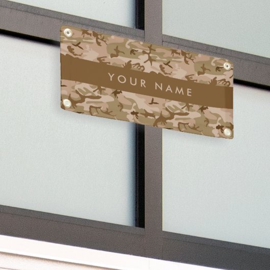 Desert Camouflage Pattern, Ihr Name, Personalisier Banner (Äußeres Gebäude)