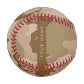 Desert Camouflage Pattern, Ihr Name, Personalisier Baseball (Vorderseite Links)