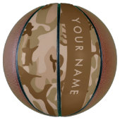 Desert Camouflage Pattern, Ihr Name, Personalisier Basketball (Vertikal)