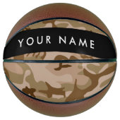 Desert Camouflage Pattern, Ihr Name, Personalisier Basketball (Vorderseite)