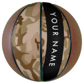 Desert Camouflage Pattern, Ihr Name, Personalisier Basketball (Vertikal)