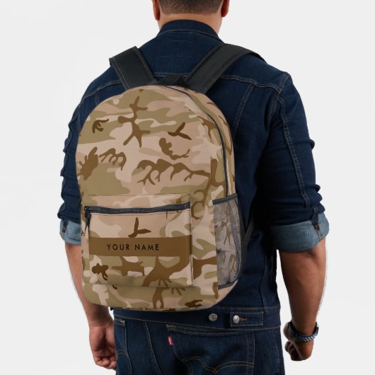 Desert Camouflage Pattern, Ihr Name, Personalisier Bedruckter Rucksack (Insitu (Modell))