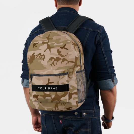 Desert Camouflage Pattern, Ihr Name, Personalisier Bedruckter Rucksack (Insitu (Modell))