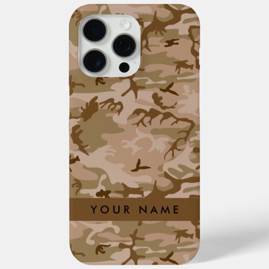 Desert Camouflage Pattern, Ihr Name, Personalisier Case-Mate iPhone Hülle (Rückseite)