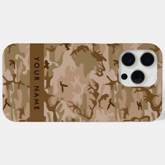 Desert Camouflage Pattern, Ihr Name, Personalisier Case-Mate iPhone Hülle (Rückseite (Horizontal))