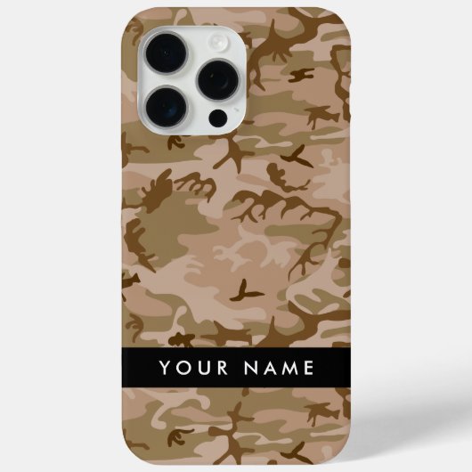 Desert Camouflage Pattern, Ihr Name, Personalisier Case-Mate iPhone Hülle (Rückseite)