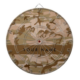 Desert Camouflage Pattern, Ihr Name, Personalisier Dartscheibe