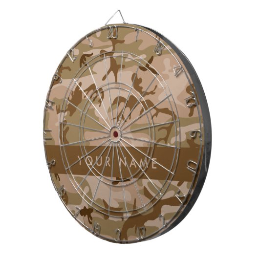 Desert Camouflage Pattern, Ihr Name, Personalisier Dartscheibe (Vorderseite rechts)