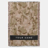 Desert Camouflage Pattern, Ihr Name, Personalisier Decke (Vorderseite Vertikal)