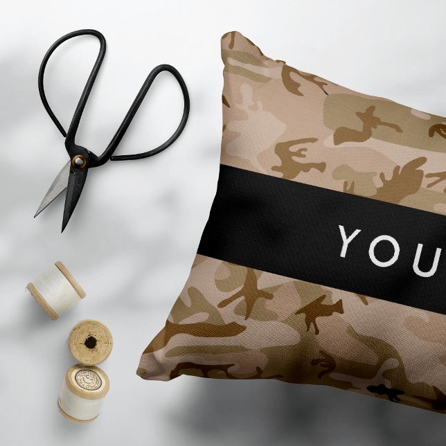 Desert Camouflage Pattern, Ihr Name, Personalisier Dekokissen (Von Creator hochgeladen)