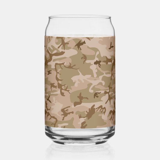 Desert Camouflage Pattern, Ihr Name, Personalisier Dosenglas (Rückseite)