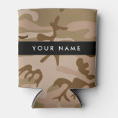 Desert Camouflage Pattern, Ihr Name, Personalisier Dosenkühler (Vorderseite)