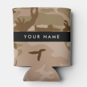 Desert Camouflage Pattern, Ihr Name, Personalisier Dosenkühler (Rückseite)