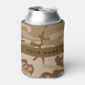 Desert Camouflage Pattern, Ihr Name, Personalisier Dosenkühler (Kanne Vorderseite)