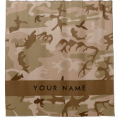 Desert Camouflage Pattern, Ihr Name, Personalisier Duschvorhang (Vorderseite)