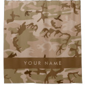 Desert Camouflage Pattern, Ihr Name, Personalisier Duschvorhang (Vorderseite)