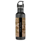 Desert Camouflage Pattern, Ihr Name, Personalisier Edelstahlflasche (Vorderseite)