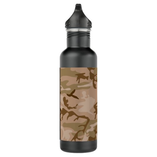 Desert Camouflage Pattern, Ihr Name, Personalisier Edelstahlflasche (Rechts)