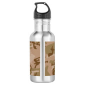 Desert Camouflage Pattern, Ihr Name, Personalisier Edelstahlflasche (Rückseite)