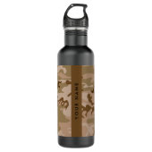 Desert Camouflage Pattern, Ihr Name, Personalisier Edelstahlflasche (Vorderseite)