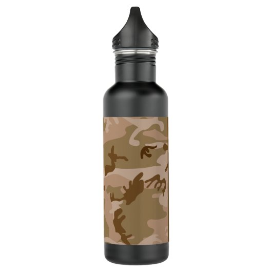 Desert Camouflage Pattern, Ihr Name, Personalisier Edelstahlflasche (Links)