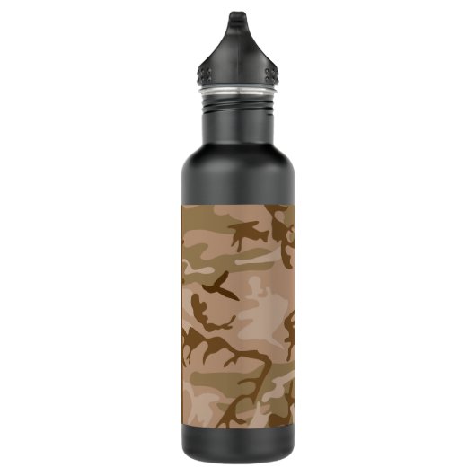 Desert Camouflage Pattern, Ihr Name, Personalisier Edelstahlflasche (Rechts)