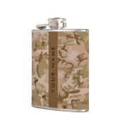 Desert Camouflage Pattern, Ihr Name, Personalisier Flachmann (Links)