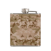 Desert Camouflage Pattern, Ihr Name, Personalisier Flachmann (Rückseite)