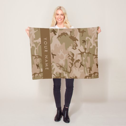 Desert Camouflage Pattern, Ihr Name, Personalisier Fleecedecke (Beispiel)