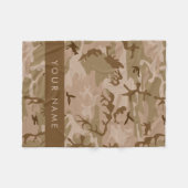 Desert Camouflage Pattern, Ihr Name, Personalisier Fleecedecke (Vorderseite (Horizontal))