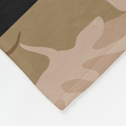 Desert Camouflage Pattern, Ihr Name, Personalisier Fleecedecke (Ecke)