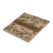 Desert Camouflage Pattern, Ihr Name, Personalisier Fliese (Seite)