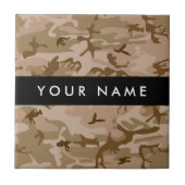Desert Camouflage Pattern, Ihr Name, Personalisier Fliese (Vorderseite)