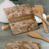 Desert Camouflage Pattern, Ihr Name, Personalisier Fliese
