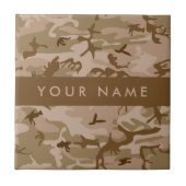 Desert Camouflage Pattern, Ihr Name, Personalisier Fliese (Vorderseite)