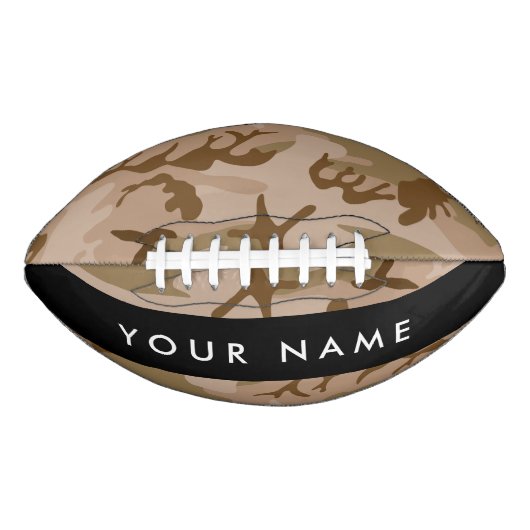 Desert Camouflage Pattern, Ihr Name, Personalisier Football (Vorderseite)