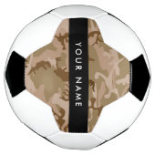Desert Camouflage Pattern, Ihr Name, Personalisier Fußball (Gedreht)