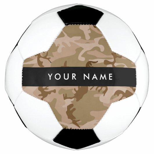 Desert Camouflage Pattern, Ihr Name, Personalisier Fußball (Vorderseite)