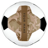 Desert Camouflage Pattern, Ihr Name, Personalisier Fußball (Gedreht)